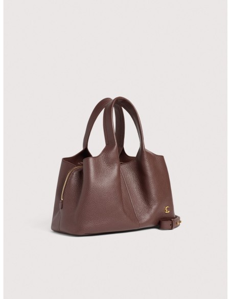 Borsa a mano in pelle con grana Coccinelle Nell Medium – Berry - foto 2