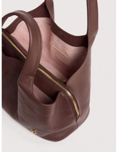 Borsa a mano in pelle con grana Coccinelle Nell Medium – Berry - foto 3
