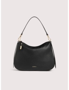 Borsa hobo in pelle con grana Coccinelle Nory Medium – Noir - foto 1
