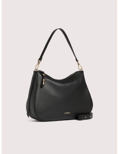 Borsa hobo in pelle con grana Coccinelle Nory Medium – Noir - foto 2
