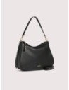 Borsa hobo in pelle con grana Coccinelle Nory Medium – Noir