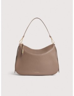 Borsa hobo in pelle con grana Coccinelle Nory Medium – Warm Taupe - foto 1