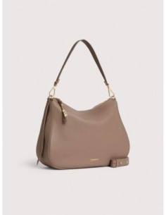 Borsa hobo in pelle con grana Coccinelle Nory Medium – Warm Taupe - foto 1 2