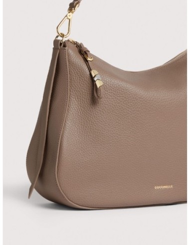 Borsa hobo in pelle con grana Coccinelle Nory Medium – Warm Taupe - foto 4