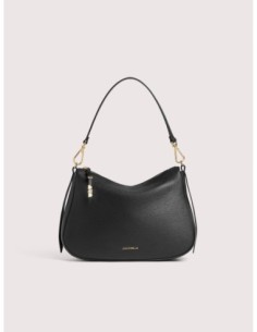 Borsa hobo in pelle con grana Coccinelle Nory Small – Noir - foto 1