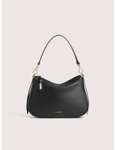 Borsa hobo in pelle con grana Coccinelle Nory Small – Noir - foto 1