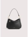 Borsa hobo in pelle con grana Coccinelle Nory Small – Noir