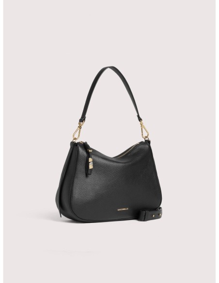 Borsa hobo in pelle con grana Coccinelle Nory Small – Noir - foto 2