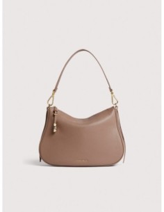 Borsa hobo in pelle con grana Coccinelle Nory Small – Warm Taupe - foto 1