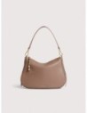 Borsa hobo in pelle con grana Coccinelle Nory Small – Warm Taupe