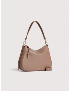 Borsa hobo in pelle con grana Coccinelle Nory Small – Warm Taupe - foto 1 2