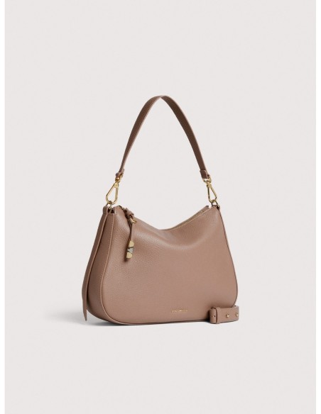 Borsa hobo in pelle con grana Coccinelle Nory Small – Warm Taupe - foto 2