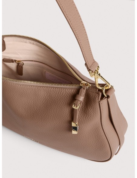 Borsa hobo in pelle con grana Coccinelle Nory Small – Warm Taupe - foto 3