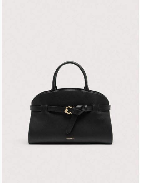 Borsa a mano in pelle liscia Coccinelle Sabine Medium – Noir - foto 1