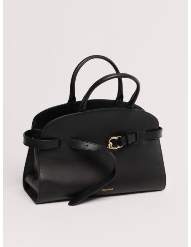 Borsa a mano in pelle liscia Coccinelle Sabine Medium – Noir - foto 4