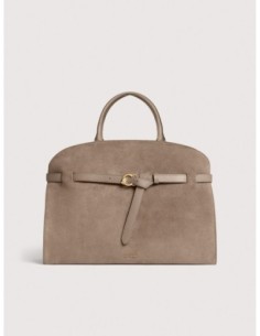 Borsa a mano porta pc in camoscio Coccinelle Sabine Large – Warm Taupe - foto 1