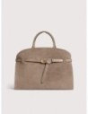 Borsa a mano porta pc in camoscio Coccinelle Sabine Large – Warm Taupe