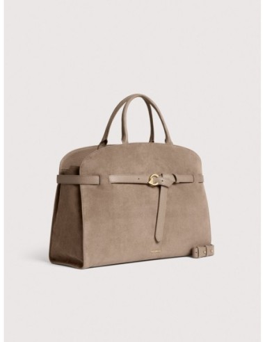 Borsa a mano porta pc in camoscio Coccinelle Sabine Large – Warm Taupe - foto 2
