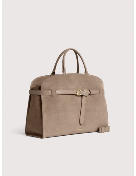 Borsa a mano porta pc in camoscio Coccinelle Sabine Large – Warm Taupe - foto 2