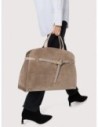 Borsa a mano porta pc in camoscio Coccinelle Sabine Large – Warm Taupe