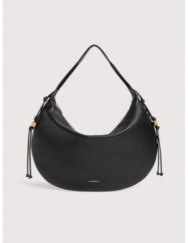 Borsa a spalla in pelle con grana Coccinelle Thess Large – Noir - foto 1