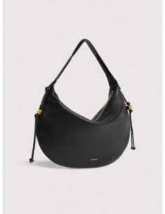 Borsa a spalla in pelle con grana Coccinelle Thess Large – Noir - foto 1 2