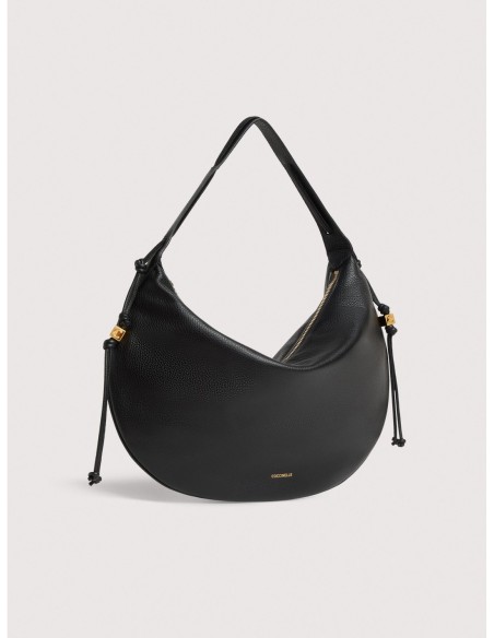 Borsa a spalla in pelle con grana Coccinelle Thess Large – Noir - foto 2