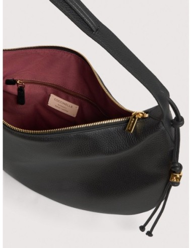 Borsa a spalla in pelle con grana Coccinelle Thess Large – Noir - foto 3