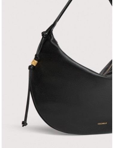 Borsa a spalla in pelle con grana Coccinelle Thess Large – Noir - foto 4