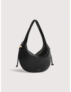 Borsa a spalla in pelle con grana Coccinelle Thess Medium – Noir - foto 1 2