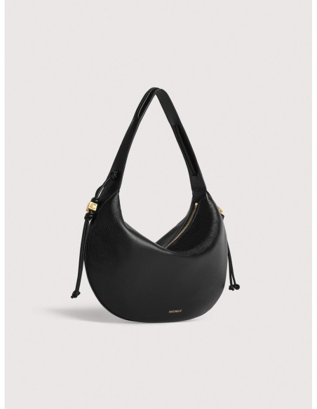 Borsa a spalla in pelle con grana Coccinelle Thess Medium – Noir - foto 2