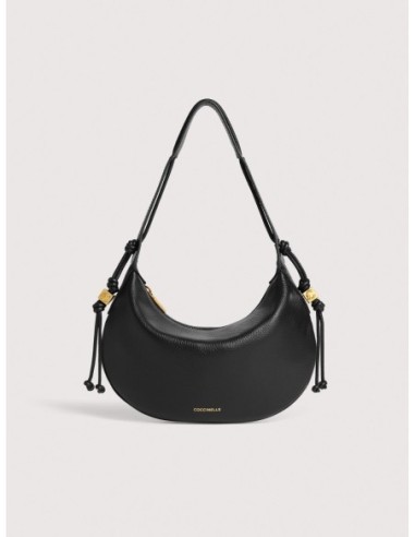 Borsa a spalla in pelle con grana Coccinelle Thess Small – Noir - foto 1