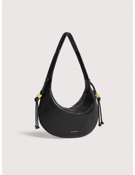 Borsa a spalla in pelle con grana Coccinelle Thess Small – Noir - foto 2