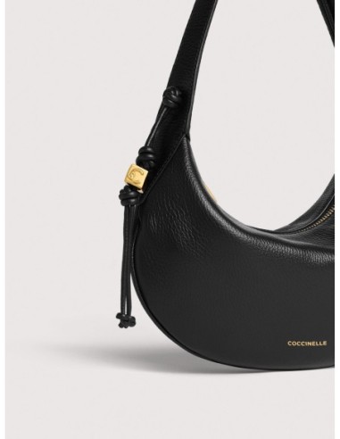 Borsa a spalla in pelle con grana Coccinelle Thess Small – Noir - foto 4