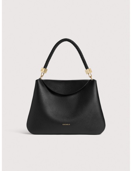 Borsa a mano in pelle con grana Coccinelle Tiggy Medium – Noir - foto 1