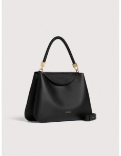 Borsa a mano in pelle con grana Coccinelle Tiggy Medium – Noir - foto 1 2