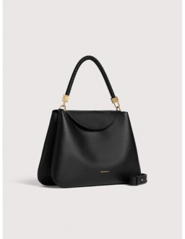 Borsa a mano in pelle con grana Coccinelle Tiggy Medium – Noir - foto 2