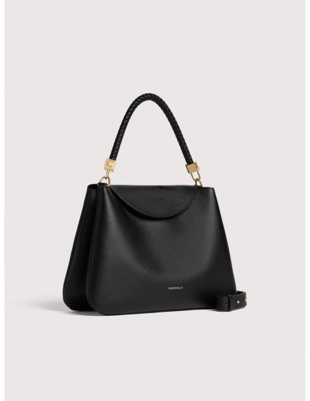 Borsa a mano in pelle con grana Coccinelle Tiggy Medium – Noir - foto 2