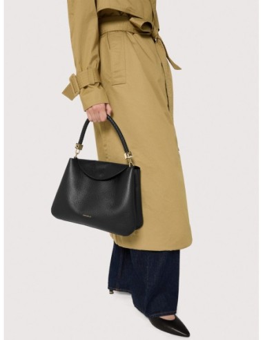 Borsa a mano in pelle con grana Coccinelle Tiggy Medium – Noir - foto 5