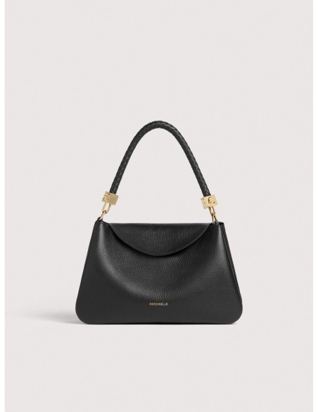 Borsa a mano in pelle con grana Coccinelle Tiggy Small – Noir - foto 1