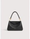 Borsa a mano in pelle con grana Coccinelle Tiggy Small – Noir