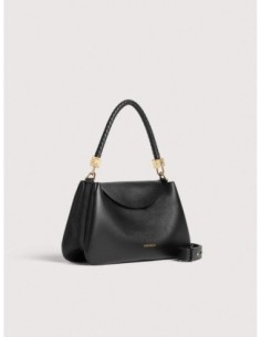 Borsa a mano in pelle con grana Coccinelle Tiggy Small – Noir - foto 1 2