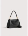 Borsa a mano in pelle con grana Coccinelle Tiggy Small – Noir