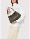 Borsa a mano in pelle con grana Coccinelle Tiggy Small – Noir