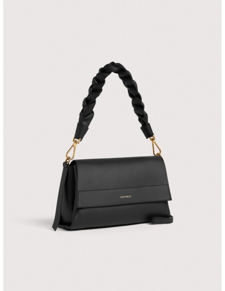 Borsa a spalla in pelle double Coccinelle Boheme Small – Noir/Cognac - foto 2