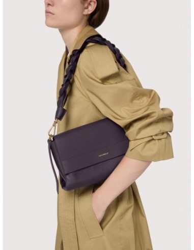 Borsa a spalla in pelle double Coccinelle Boheme Small – Noir/Cognac - foto 5
