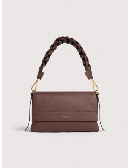 Borsa a spalla in pelle double Coccinelle Boheme Small – Berry/Winter Rose - foto 1