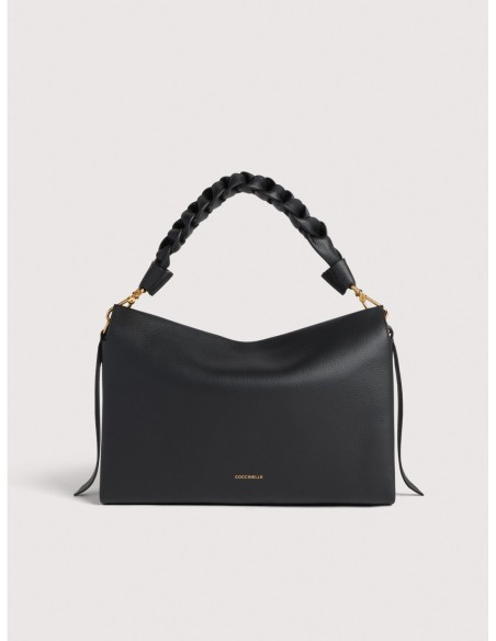 Borsa a spalla in pelle double Coccinelle Boheme Medium – Noir/Cognac - foto 1