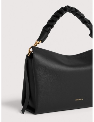 Borsa a spalla in pelle double Coccinelle Boheme Medium – Noir/Cognac - foto 4