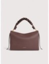 Borsa a spalla in pelle double Coccinelle Boheme Medium – Berry/Winter Rose